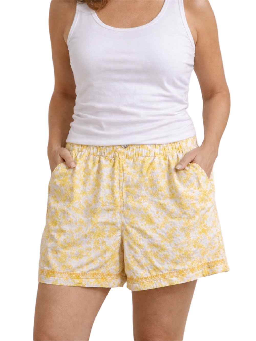 Lane Bryant Yellow floral Patterned women’s cotton Shorts